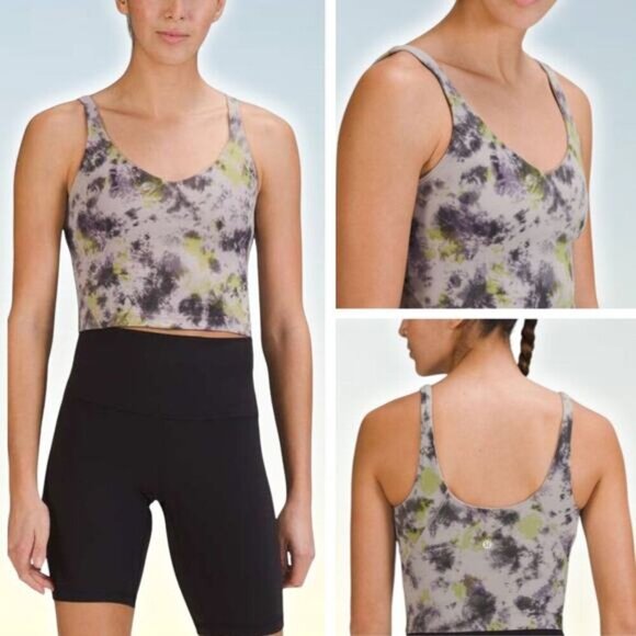 LULULEMON Align Tank Top Sz 6 Radial Tie Dye Mauve Grey Multi - Picture 1 of 5